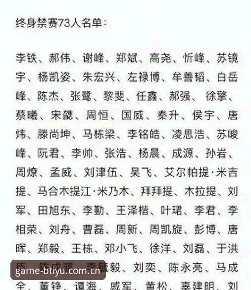 资深球迷分享：足协第三批禁足名单深度解读，从B体育平台官网看中超反腐风暴